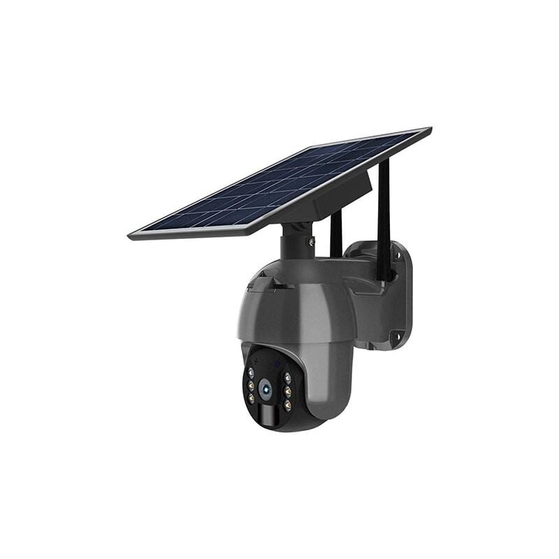 V-tac - Smart VT-11024-WIFI Caméra solaire speed dome ip pt WiFi Full hd 1080p 3.6mm auto-alimentée avec panneau solaire, capteur pir et audio IP65