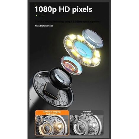 Caméra d'inspection 4,3 pouces 1080P HD, endoscope IP67, portée 5 m