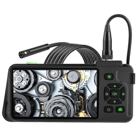 Caméra d'inspection 4,5 pouces avec éclairage, triple objectif HD 1080p, portée 15 m