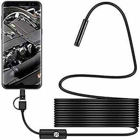 Caméra d'inspection de serpent USB, endoscope USB C étanche 2.0 MP IP67, caméra de type C avec 8 lumières LED réglables pour Android, PC