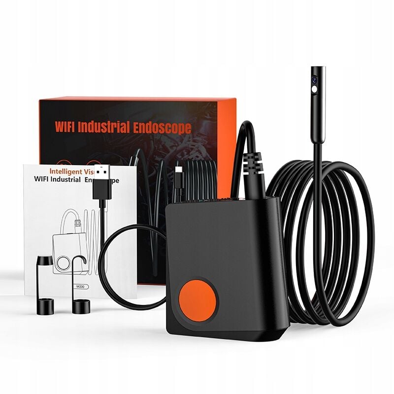 CAMÉRA D'INSPECTION D'ENDOSCOPE 5,5 mm WiFi DUO application téléphone IP67 LED 5 m