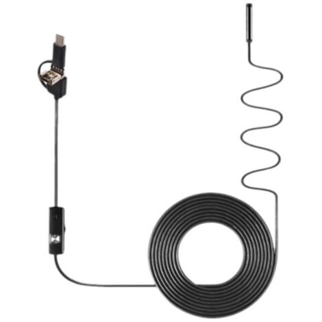 CaméRa D\'Inspection D\'Endoscope Industriel 3-En-1 pour Endoscopes IntéGré 6 LED IP67 Etanche Endoscope USB Type-C pour Smartphones