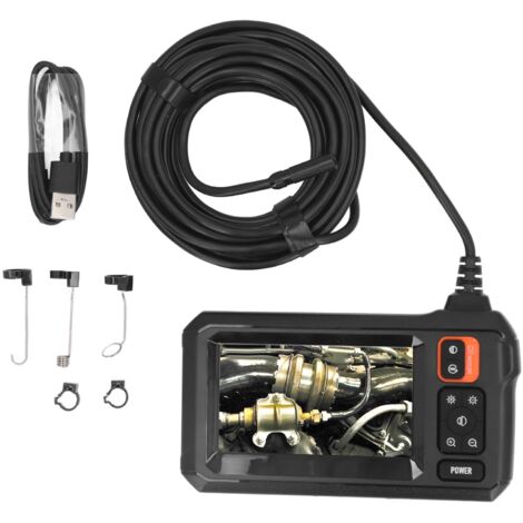 Caméra d'inspection d'endoscope industriel à objectif de 8 mm avec écran HD pour l'entretien automobile