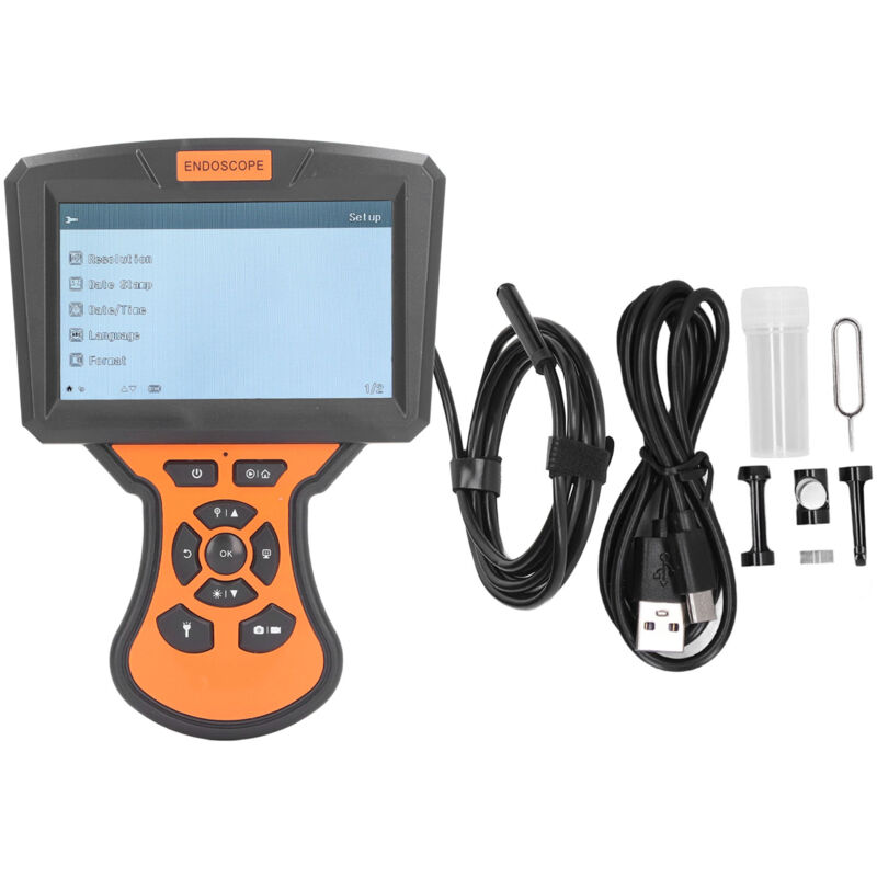 Caméra d'inspection d'endoscope industrielle 5in écran HD 1080p Digital égout endoscope IP67 étanche 8mm objectif 10mm / 32.8ft