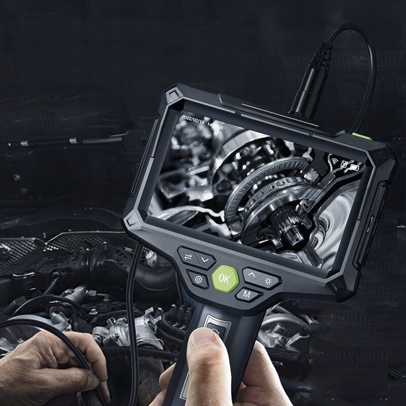 CAMÉRA D'INSPECTION D'ENDOSCOPE RIGIDE 5M DOUBLE CÂBLE 5,5mm 9LED 32GB SD 5M