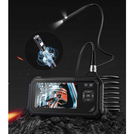 CAMÉRA D'INSPECTION ENDOSCOPE ÉCRAN SPLIT 8 LED 32GB mSD IP67 5m 5.5mm