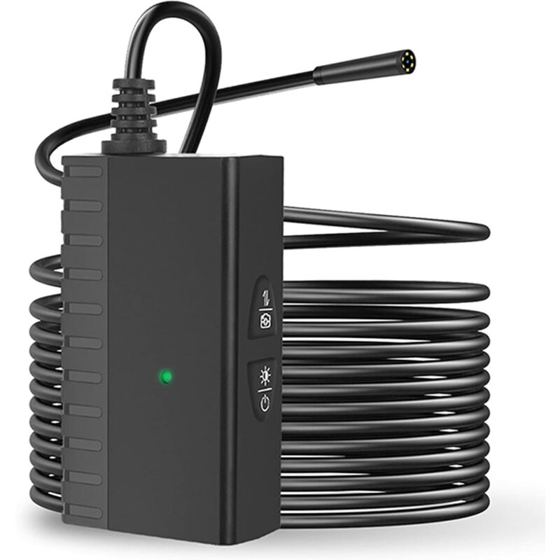 Caméra d'inspection endoscopique de 8 mm, 6 LED réglables, Batterie au Lithium 1200mAh, Endoscope numérique HD 1944P, caméra d'inspection étanche