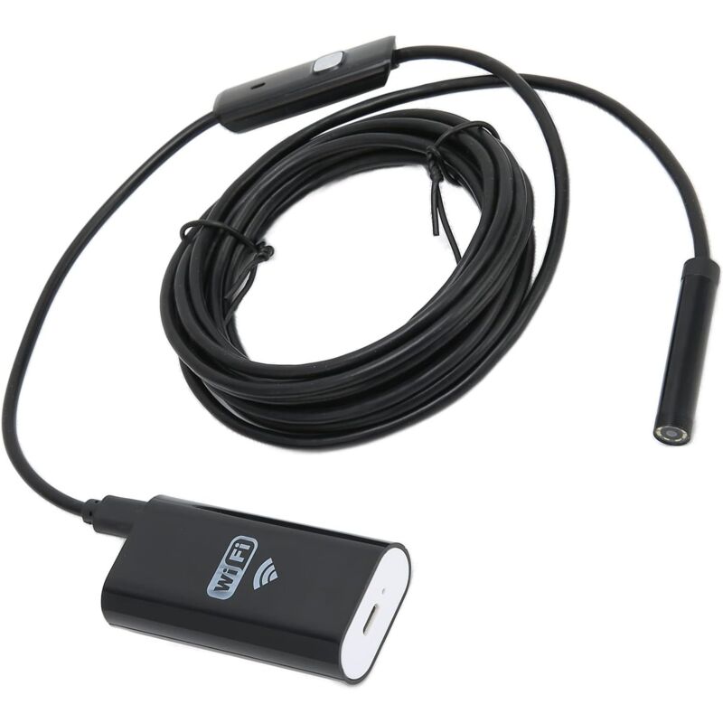 Caméra D'inspection WiFi 720P HD Endoscope D'inspection sans Fil Endoscope 8 LED Lumière / IP67 Étanche Serpent Caméra Tuyau Drain pour Android &