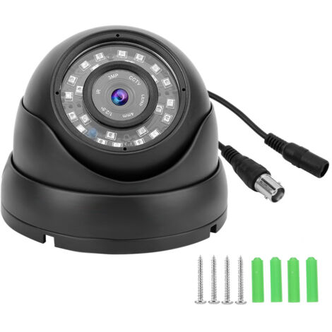 Caméra dôme CCTV 1080p AHD, système de surveillance NTSC pour bus, bateau, voiture (noir)