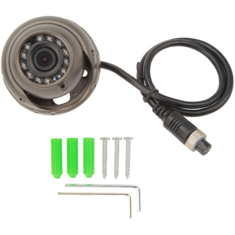 Caméra dôme d'intérieur pour véhicule 12 V CC, enregistrement vidéo et audio, grand angle, étanche IP67, vision nocturne IR, pour bus, camping-cars et fourgons, 720p