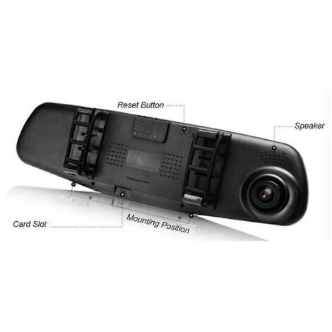 Caméra embarquée DVR pour voiture, angle large 170°, miroir rétroviseur, enregistreur vidéo avant et arrière, dashcam voiture HD.