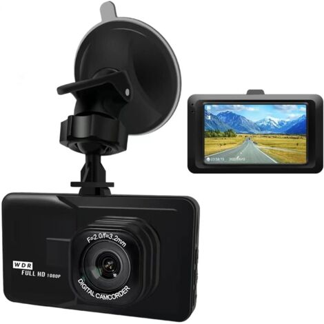Caméra embarquée Full HD 1080p avec écran LCD 3 pouces et caméra frontale