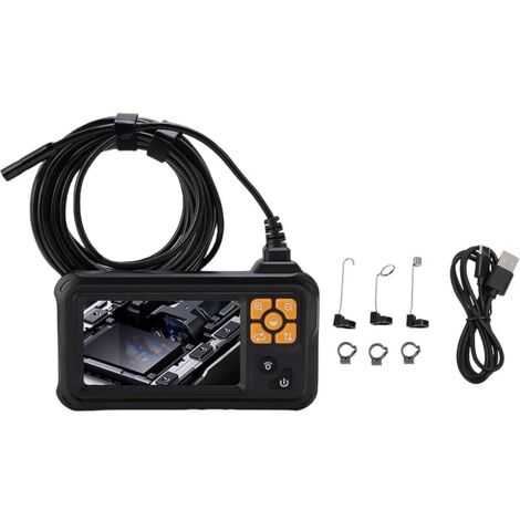 Caméra endoscope HD 1080P Endoscope industriel à écran LCD de 4,3 pouces avec lumière LED réglable pour l'inspection des voitures et la plomberie Matériau ABS Objectif de 8 mm (5 mètres)