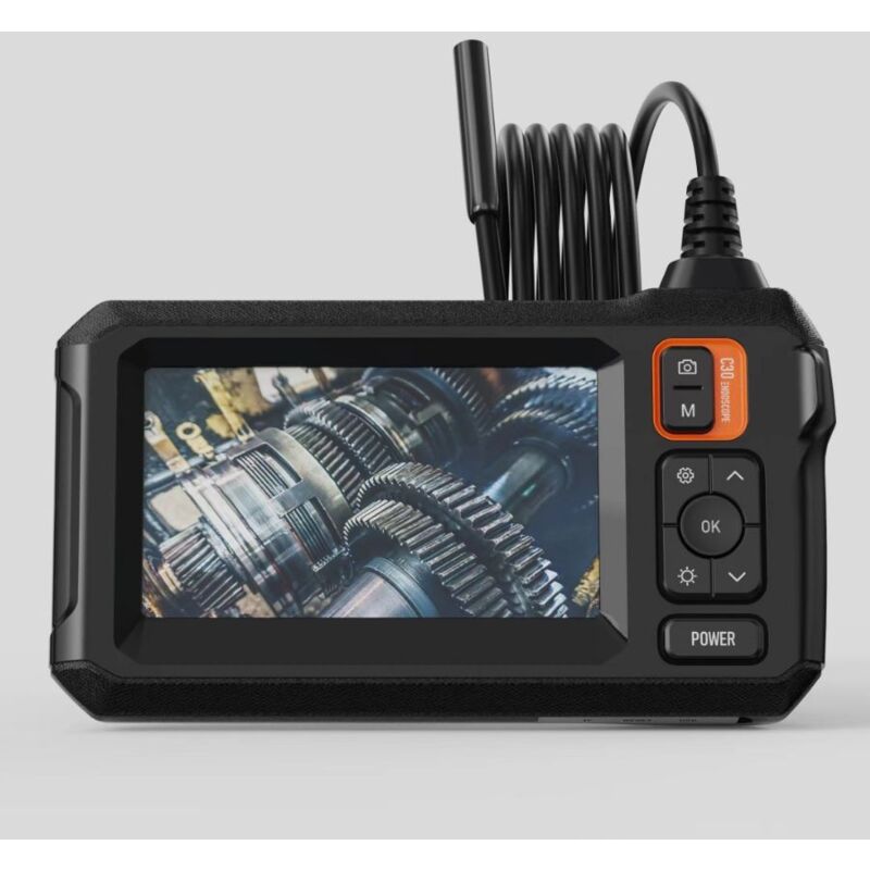 Caméra endoscopique 1080P hd Écran ips Angle de vision de 170 degrés Endoscope étanche IP67 avec lumières led, batterie 2000 mAh pour les travaux