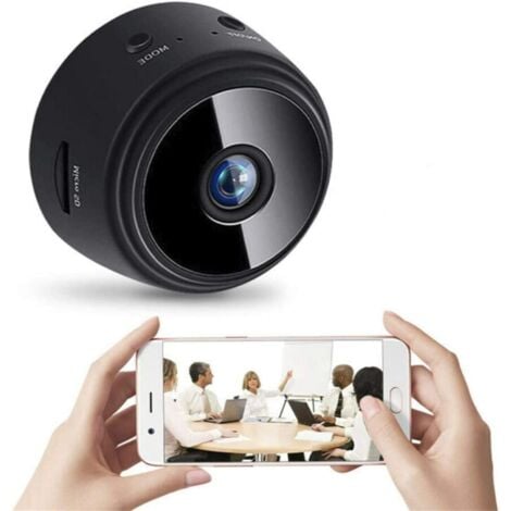 Mini caméra de surveillance de sécurité cachée Caméra espion Petit Portable  Full Hd 1080p Voiture Nanny Caméra Compact 160 Grand Angle-8gb Caméra Espion  (noir)