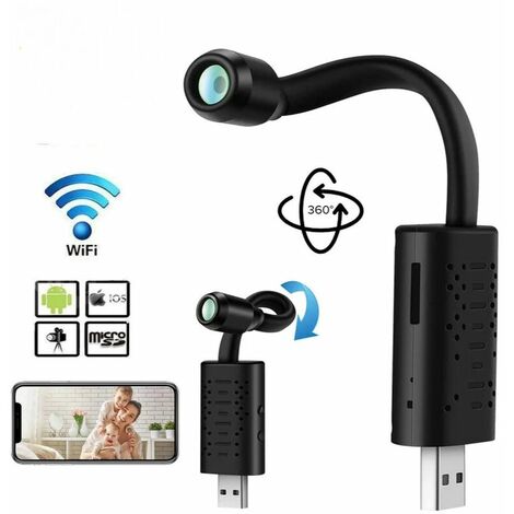 Caméra Espion WiFi sans Fil Mini caméra cachée caméra de Surveillance caméra bébé sécurité vidéo pour extérieure Interieure enregistreu