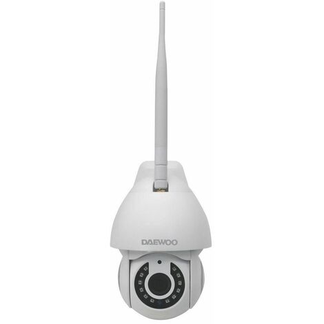 Daewoo Caméra extérieure EP501, Full HD 1080P, Système Audio bidirectionnel, motorisée, Détection de Mouvement, Blanc, Compatible avec Alexa Echo Show