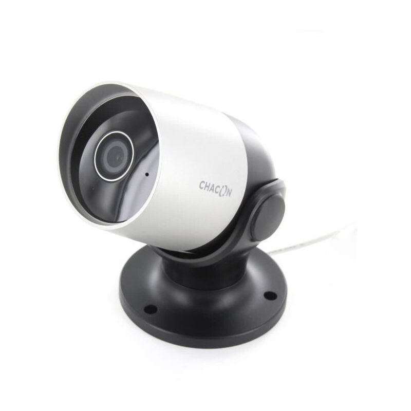 Caméra extérieure Chacon IPCAM-FE04 - Wi-Fi - 1080 p - Compatible Google home et Alexa - Blanc