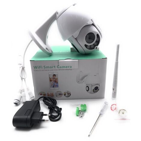 PLANET SHOP Caméra Ip 1080P Full HD Wi-Fi Motorisée 4 LED Infrarouges SD IP66