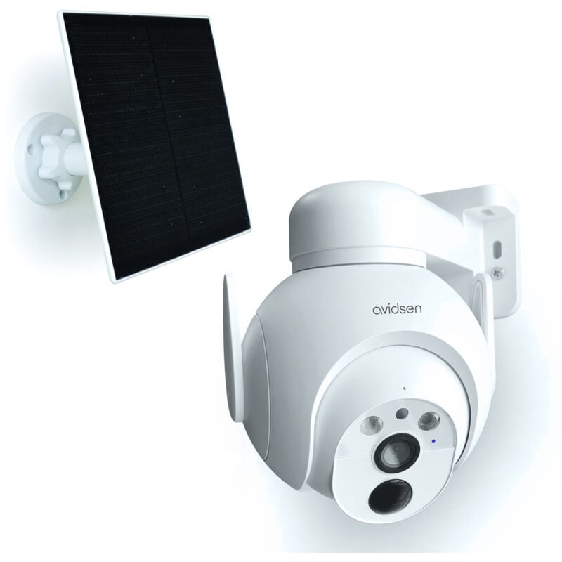 Caméra ip extérieure motorisée 2,5K solaire sur batterie HomeCam Battery 2,5 k ptz Avidsen 127157