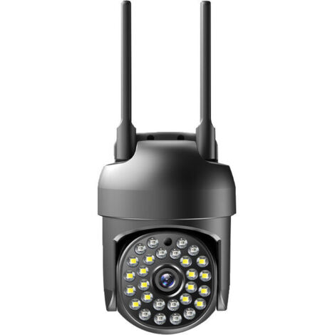 Caméra IP WiFi 5MP 5G Caméra PTZ extérieure sans fil Caméra de sécurité de suivi AI 1080P Surveillance CCTV Mini caméra audio bidirectionnelle (1080P Ajouter une carte 64G)