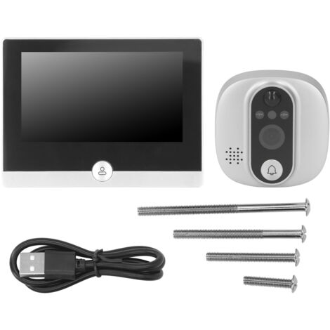 Caméra judas de porte pour visionneuse WIFI numérique Tuya, 1080P, 4,3 pouces HD, interphone visuel à 2 voies, sonnette, détection de mouvement PIR