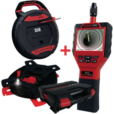Caméra multifonctions RUNPOCAM RC2-30 m + outil de tirage de câble GF3-30 m, kit