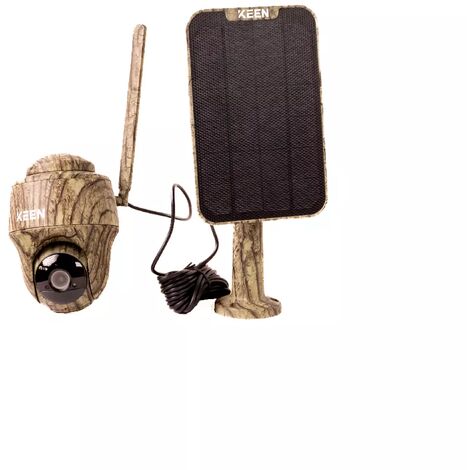Caméra observation d'animaux rotative 4G LTE + Panneau solaire - 1440P / Détection intelligente / IP64 / APP