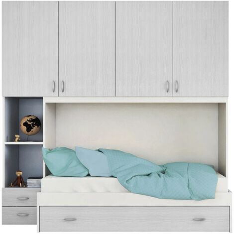 camera ponte reversibile bellahome rovere ghiaccio, 237x50x236 cm