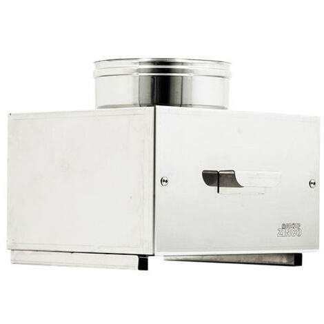 Camera raccolta ceneri per tubo da 200mm in acciaio inox 8 decimi