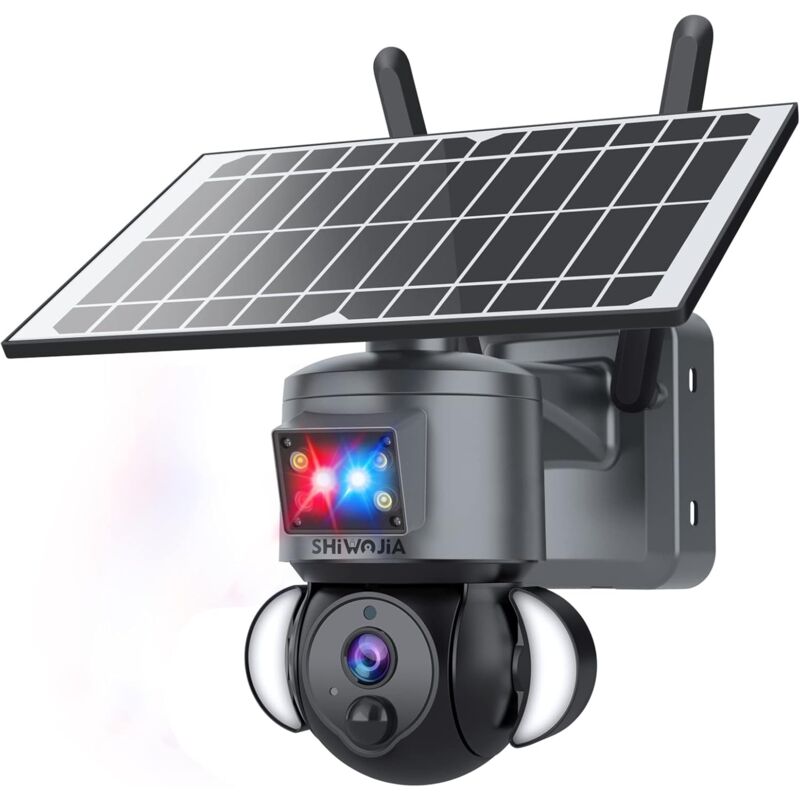 Gotrays - Camera Solaire Exterieur WiFi sans Fil 2K 4MP Smart Caméra ptz 360° avec Batterie 12000mAh Détection pir Audio Bidirectionnel Alarme de