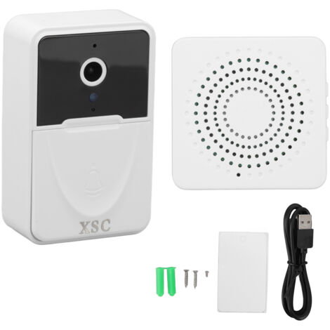 Caméra sonnette WiFi sans fil, vidéosurveillance intelligente avec audio, contrôle à distance, sonnette électronique, pour domicile, batterie longue durée ABS