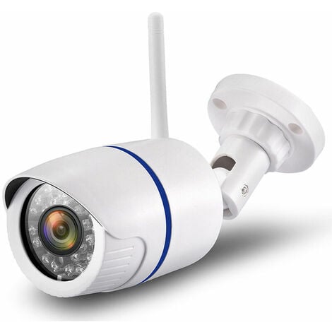 Camera Surveillance WiFi Exterieur Réseau de caméras de surveillance sans fil HD 1080P Caméra WIFI étanche intérieure et extérieure Macaron