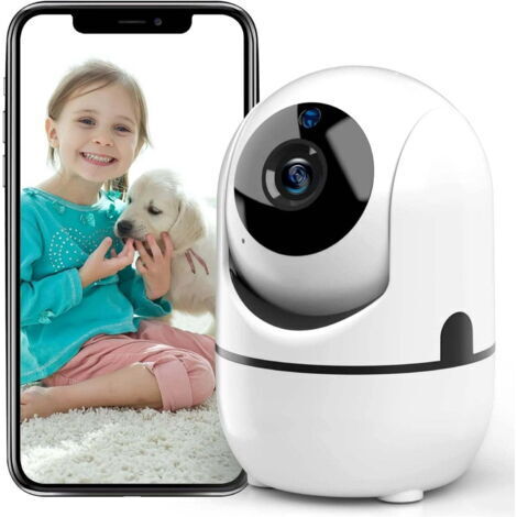 Caméra Surveillance WiFi Intérieur - 1080p - Intelligente pour Détection de Mouvement - Vision Nocturne - Audio Surveillance à Distance - Pour Bébé Animal Domestique