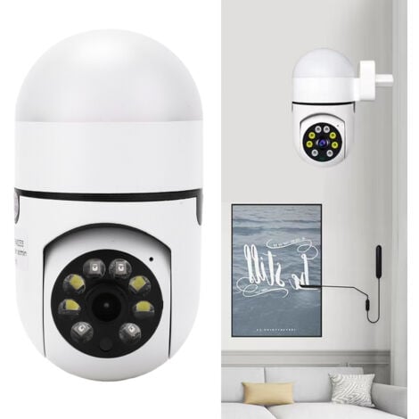 Caméra Surveillance WiFi sans Fil pour la maison  nocturne 360 ° 2MP LED prise ue 110-240V