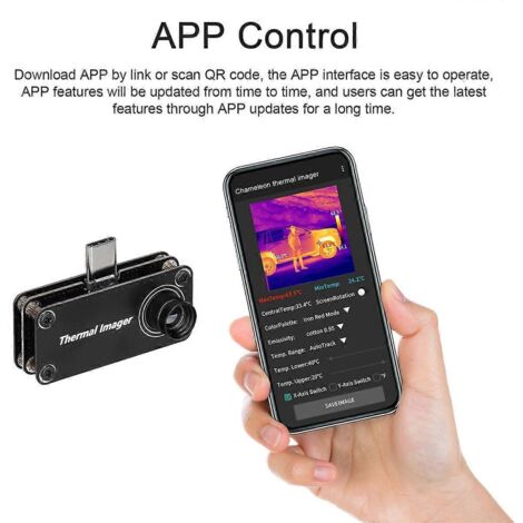 Caméra thermique infrarouge de type C -20℃-1000℃ - Appareil de mesure de température