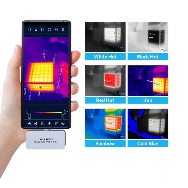 CAMÉRA THERMIQUE USB-C POUR TÉLÉPHONE ANDROID application PRÉCIS -15 +600