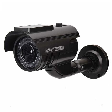 E44-Camera factice exterieure avec panneau solaire et led clignotante à  24,90 €