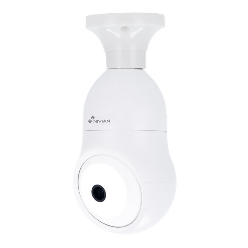 Nivian - caméra vidéo wi-fi cam audio vidéo lampe infrarouge ampoule