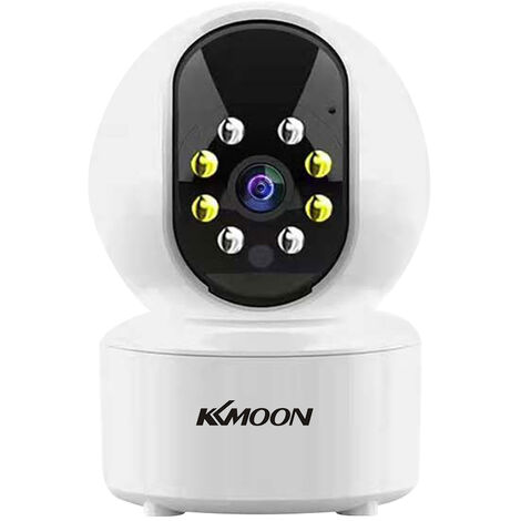 Caméra WiFi 1080P Caméra de sécurité sans fil Caméra de surveillance intérieure pour moniteur de bébé pour la maison avec vision nocturne IR, panoramique/inclinaison/zoom, détection de mouvement, audi