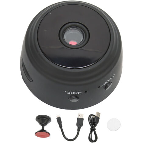 Caméra WiFi Mini 1080P avec Vision Nocturne, Rotation 360° et Batterie Rechargeable pour Surveillance Maison et Bureau