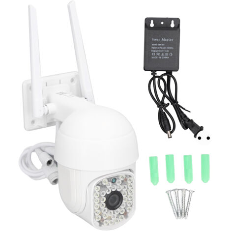 Caméra WiFi sans Fil 1080P Vision Nocturne Infrarouge IR Sécurité Maison Alimentation 110‑240V Prise UE