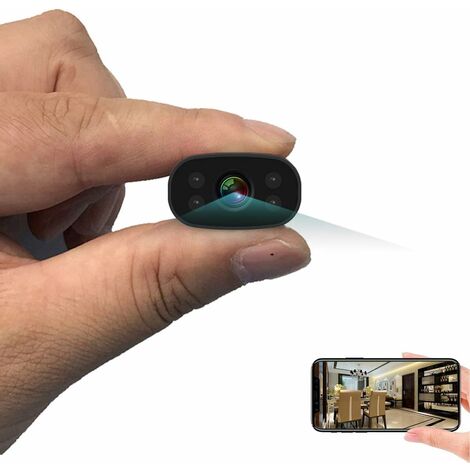 Caméras Espion 1080P HD Mini Caméra cachée WiFi Caméra de Surveillance sans Fil avec Infrarouge de Vision Nocturne