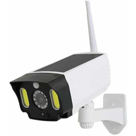 Caméras factice d'extérieur Sécurité et antivol avec panneau solaire et détecteur de mouvement. CCTV LED étanche, avec lumière LED rouge clignotante avec 20 LED spot lumière 56Vingt THSIDNE