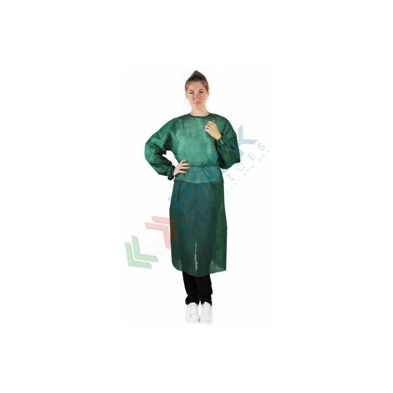 Camice monouso in TNT di PP, 30 g/mq, chiusura