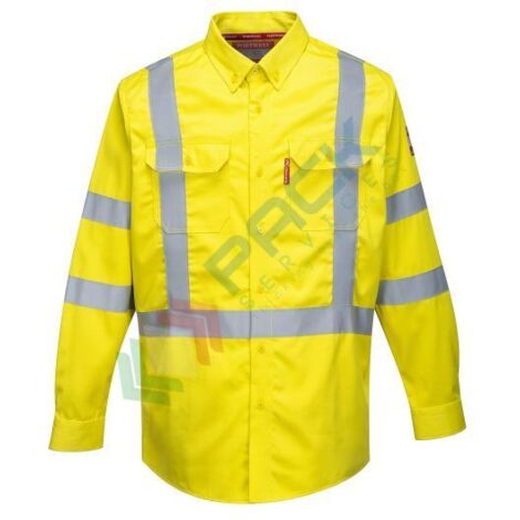 Camicia ad alta visibilità Bizflame 88/12 Fr Colore: Giallo Taglia M - Portwest
