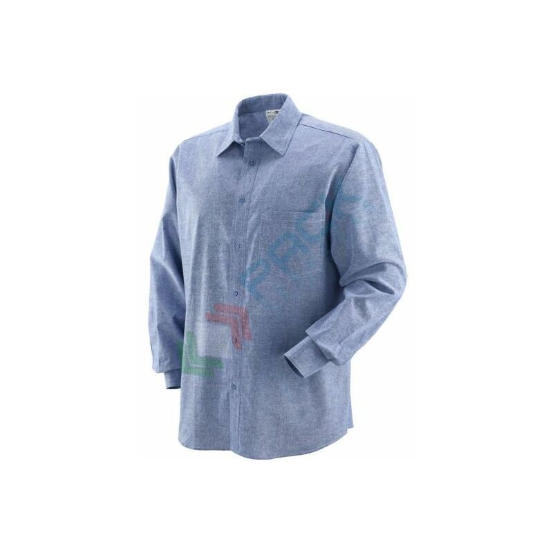 Image of Camicia da lavoro tessuto Chambray - Azzurro