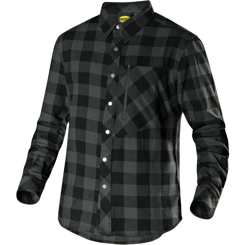 Image of Camicia Diadora Check Cortina in flanella - Taglia: s, Colore: Nero