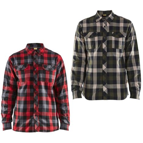Camicia in flanella da lavoro Blaklader 3299 1152 - XXXXL - Rosso