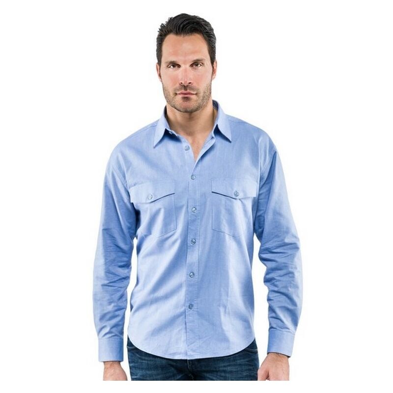 Image of Camicia Oxford Col. Azzurro Mis. Xl